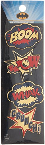 BATMAN ACTION BURSTS, Officially Licensed Original Artwork - Metal Sticker DECAL