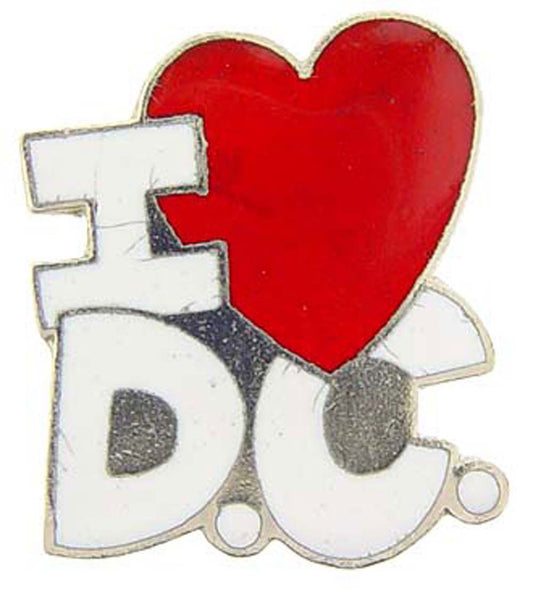 US STATES PIN, I LOVE Washington D.C. - Novelty Patriotic Enamel Lapel PIN - 1"