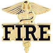 FIRE CADUCEUS - Officially Licensed Original Artwork, Expertly Designed Pin - 1"