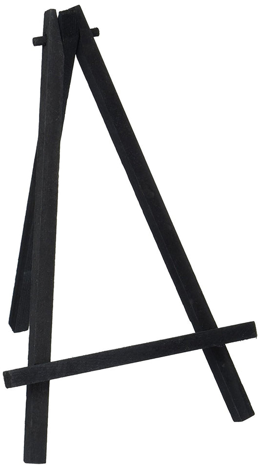 SMALL Mini Miniature Wooden EASEL Artist Art Stand Foldable - 5"x3" - MANY COLORS (Black)