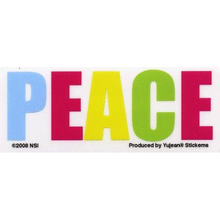 Peace Multi Colored Sign - Mini Sticker / Decal