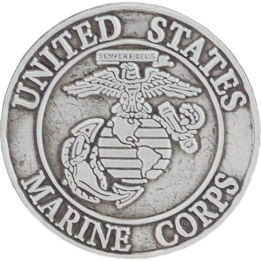 U.S. MARINES, USMC LOGO Pewter - Original Artwork, Expertly Designed PIN - 1"