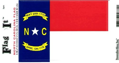 North Carolina flag decal for auto, truck or boat