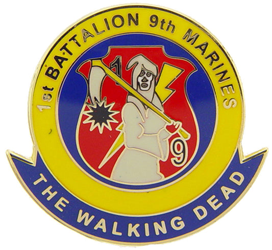 U.S. MARINES, Battalion 9th Marine THE WALKING DEAD - Original Artwork, Expertly Designed PIN - 1"