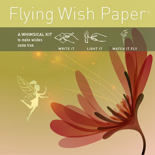 FLYING WISH PAPER® - Write it., Light it, & Watch it Fly - FAIRY GARDEN - 5" x 5" - Mini Kits