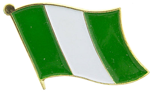 INTERNATIONAL FLAG "NIGERIA" PIN - Officially Licensed Patriotic Nigeria Flag Orignal Artwork, Expertly Designed PIN, 1"