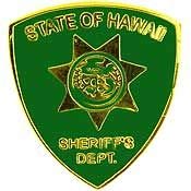 STATE OF HAWAII SHERIFF'S DEPARTMENT PIN, Patriotic Officially Licensed USA America Artwork, Expertly Designed PIN - 1"