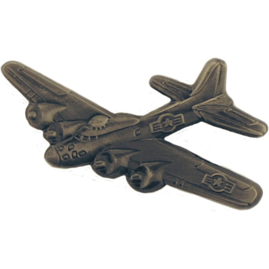 AIRCRAFT & HELICOPTERS, B-17 FLYING FORTR Pewter - Original Artwork, Expertly Designed PIN - 1.5"