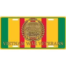 Vietnam War Veterans Logo License, Plate - 6" X 12"