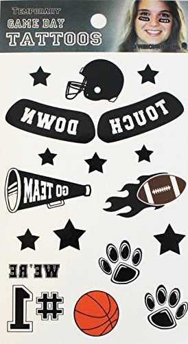 Temporary Tattoo CDX Game Day Black Tattoos
