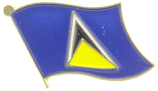 INTERNATIONAL, STLUCIA Flag - Original Artwork, Expertly Designed PIN - 1"