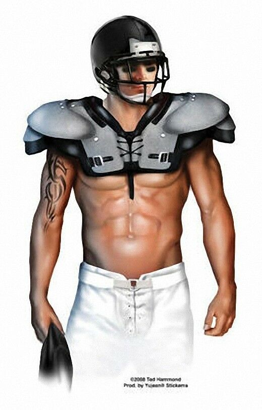 Ted Hammond - Football Player Pin-Up Guy - Sticker / Decal