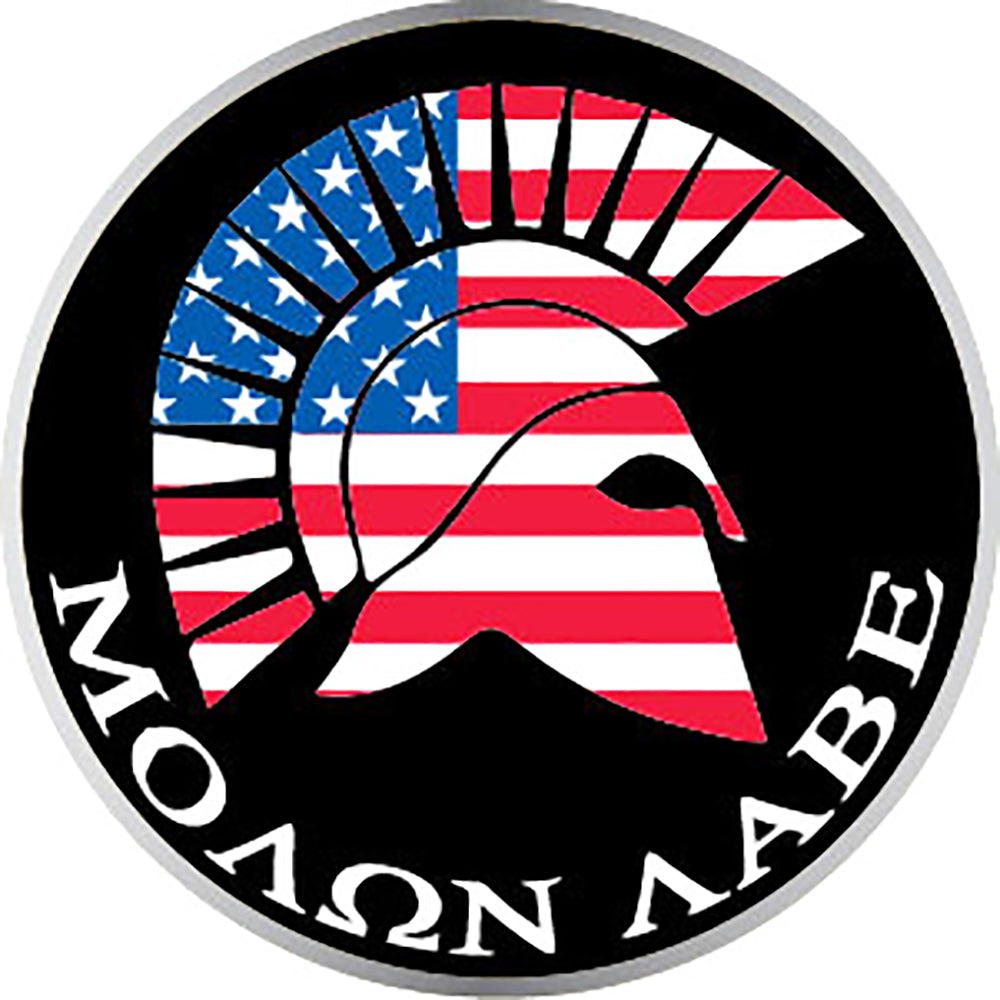 MOLON LABE PIN, BIKES, BONES & REBEL - Original Artwork, Expertly Designed PIN - 1" ROUND