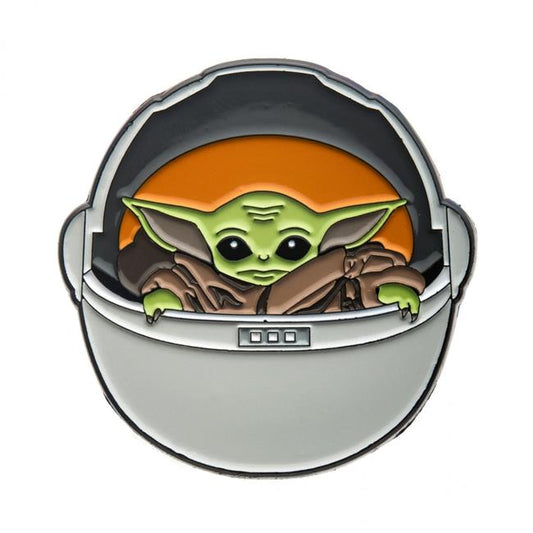 Star Wars The Mandalorian Baby Yoda In Carriage Pin - Grogu Child Collector Enamel Pin