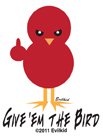 Evilkid Productions - Give Em The Bird - Mini Sticker / Decal