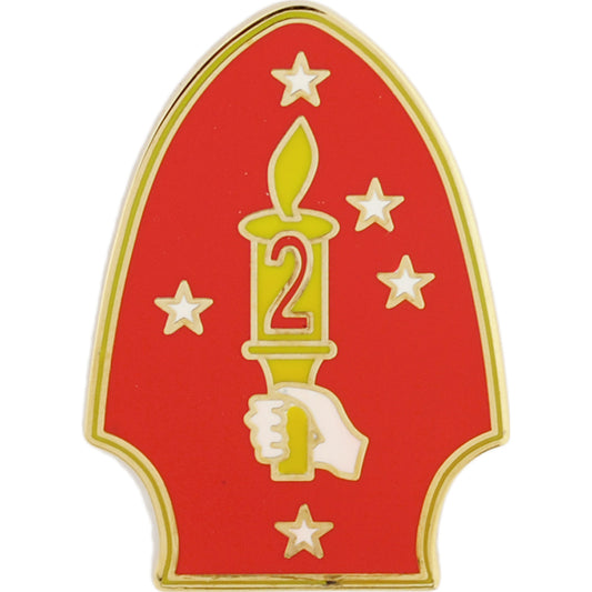 U.S. MARINES, USMC 2nd Division - Original Artwork, Expertly Designed PIN - 1.5"