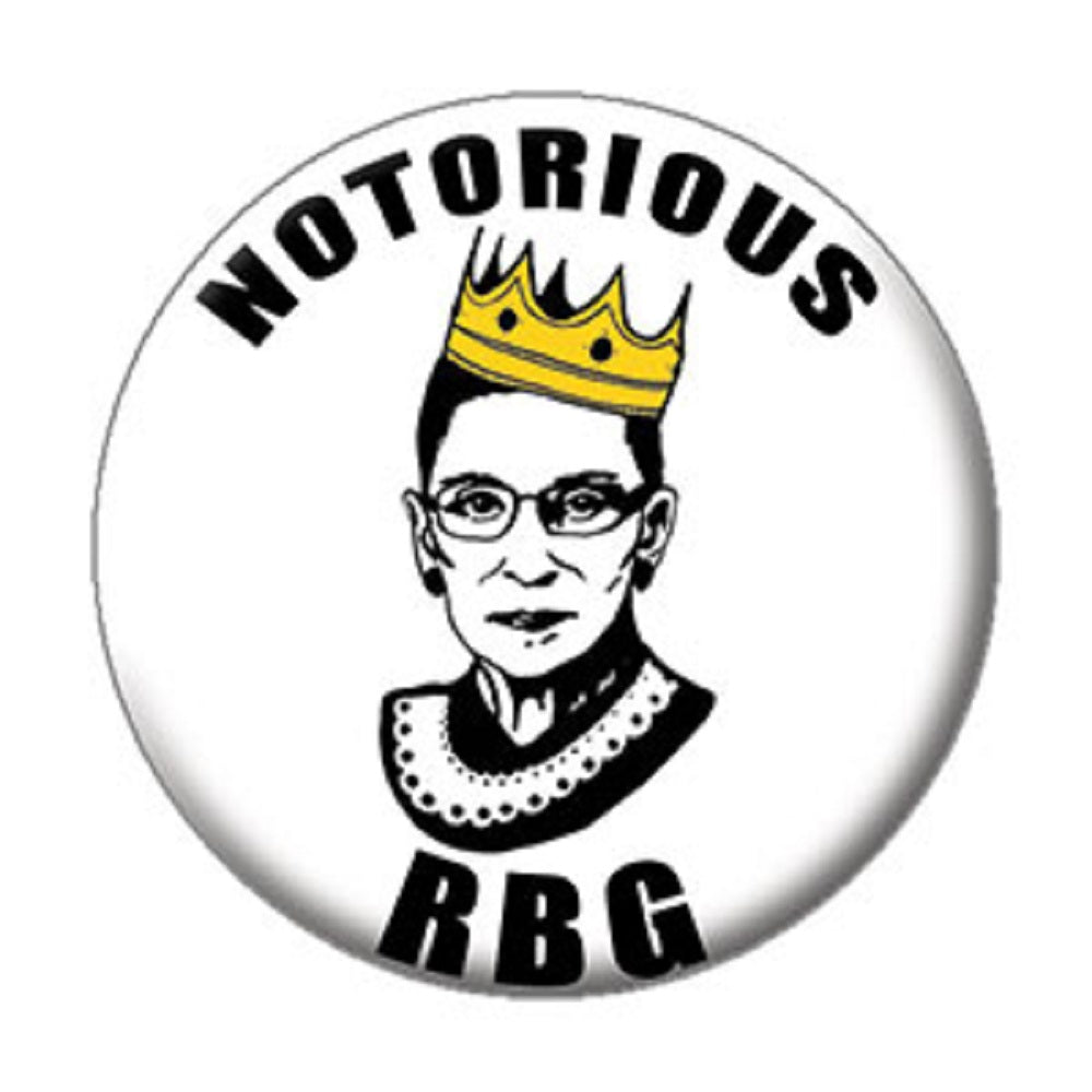 Justice RBG - Ruth Bader Ginsburg Button - Notorious - Officially Licensed Original Artwork, BUTTON - 1.25" x 1.25"