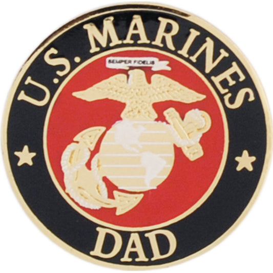 U.S. MARINES, USMC LOGO DAD - Original Artwork, Expertly Designed PIN - 1"