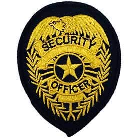 SECURITY OFFICER - Patriotic Patches, Embroidered Iron On Patch - 3.75"