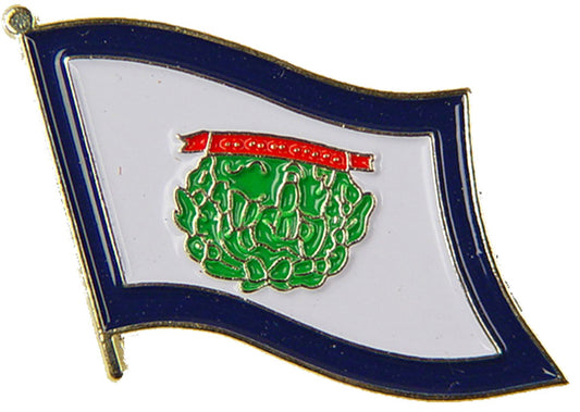 USA STATES, WEST VIRGINIA Flag - Original Artwork, Expertly Designed PIN - 1"