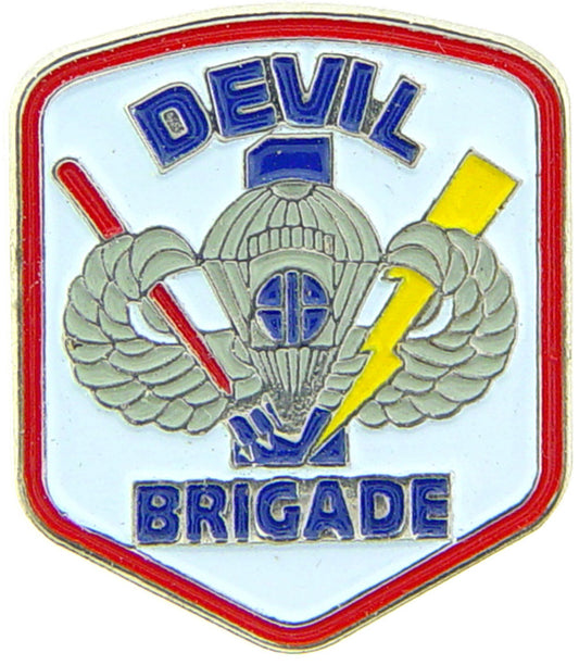 U.S. ARMY, 082nd AIRBORNE DEVIL BRIGADE - Original Artwork, Expertly Designed PIN - 1"