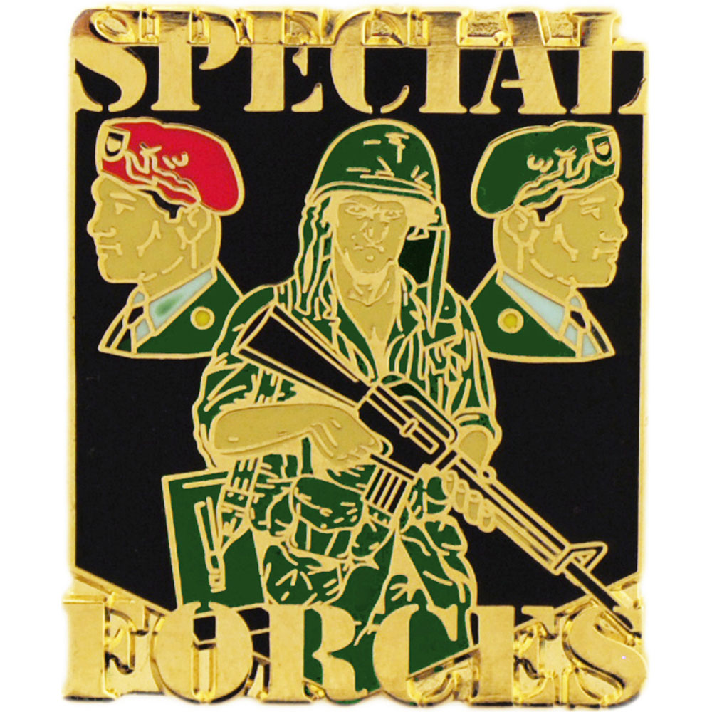 U.S. ARMY, SPECIALIAL FORCES ACTION - Original Artwork, Expertly Designed PIN - 1"