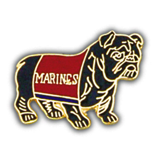 U.S. MARINES, BULLDOG BLACK - Original Artwork, Expertly Designed PIN - 1"