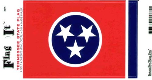 Tennessee flag decal for auto, truck or boat