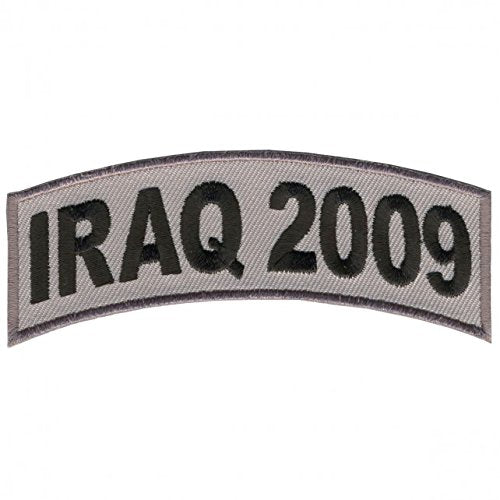 Banners, IRAQ 2009, Embroidered Iron-On / Saw-On Rayon BANNER PATCH - 4" x 1"