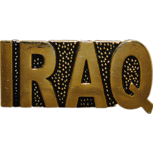 U.S. WAR ON TERROR & DESERT WARFARE, IRAQ SCRIPT - Artwork, Expertly Designed PIN - 1.0625"