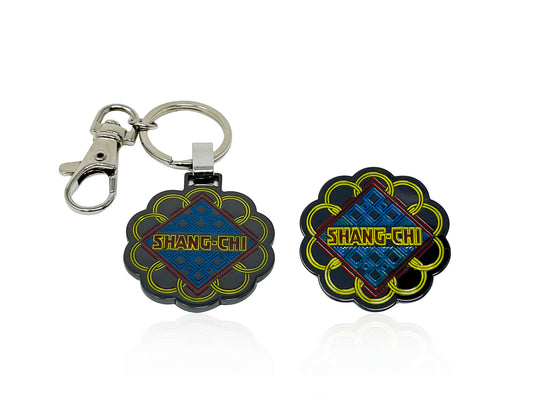 SHANG-CHI, UV Reactive Neon, SHANG-CHI Famous LOGO, The Legend of The Ten Rings, Licensed Marvel PIN - UV Glow 3.8cm