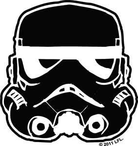 C&D Visionary Star Wars Storm Trooper Rub On Sticker on Black