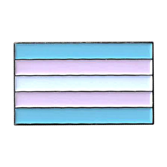 TRANSGENDER FLAG ENAMEL PIN - Transgender Pride Flag Novelty Backpack Cute Enamel Lapel PIN
