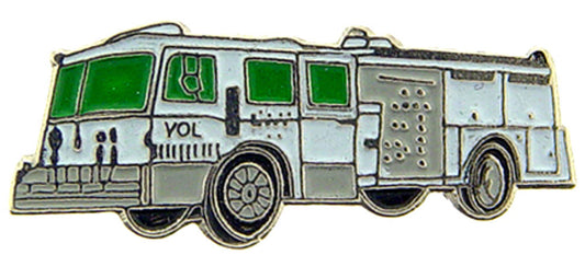 FIRE & EMS, WHITE TRUCK - Original Artwork, Expertly Designed PIN - 1"