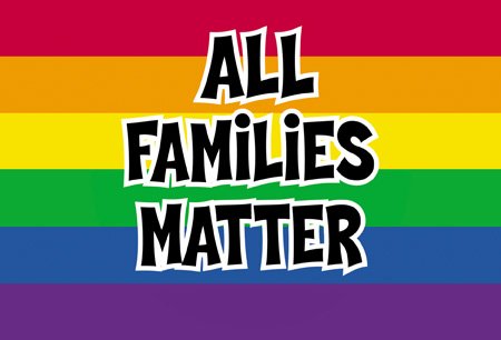 2 x NSI - All Families Matter Gay or Straight! Pride Postcards - 6'' x 4'' Inches