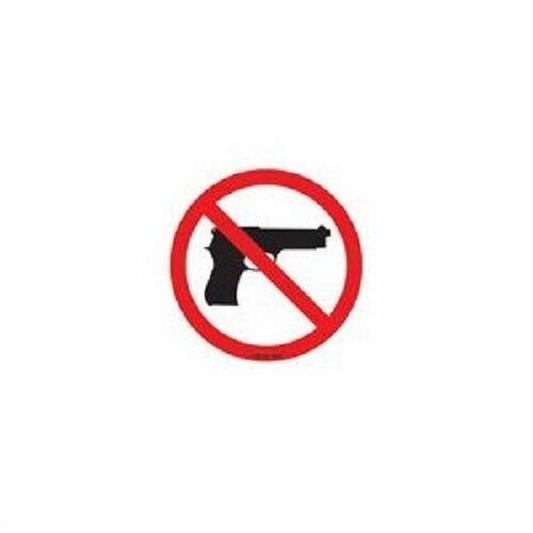 NSI - 2 x No Guns Allowed 1.5" Mini Stickers Decals - UV In/Out Weather Protected, Long Lasting