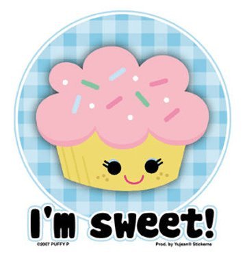 Puffy P The Kreemy Snack Kids - I'm Sweet Cupcake - Sticker / Decal