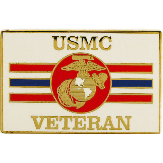 U.S. MARINES, USMC LOGO VETERAN - Original Artwork, Expertly Designed PIN - 1.0625"