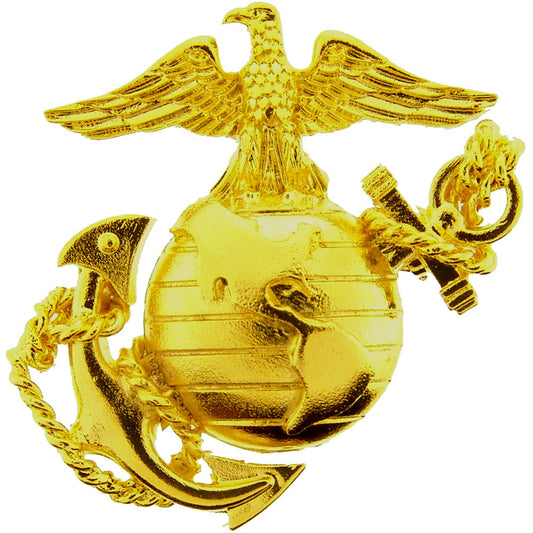 U.S. MARINES, EMBLEM LEFT MEDIUM - Original Artwork, Expertly Designed PIN Gold - 1.375"