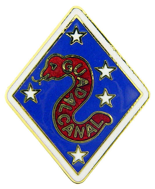 U.S. MARINES, USMC 001ST DIV OLD - Original Artwork, Expertly Designed PIN - 1"