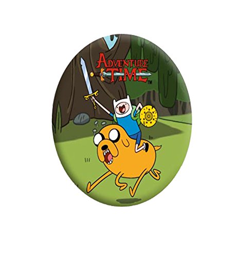 ADVENTURE TIME, FINN RIDING JAKE, Officially Licensed Button - 1.25"
