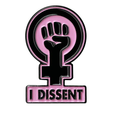 I DISSENT PIN - Matt Stewart Art's Extra Thick Raised Epoxy Resin Shiny Backpack Enamel Lapel Pin - 1.5" x 0.9"