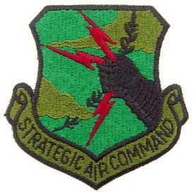 USAF, Strategic Air Command - Embroidered Patches, Iron On Patch - 3"