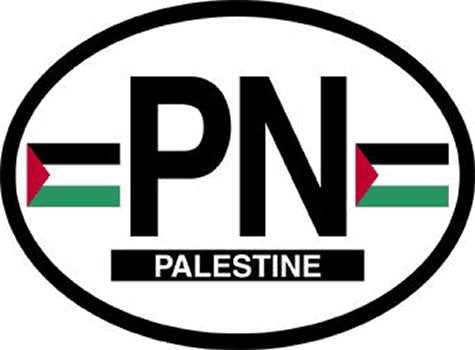 Palestine oval decal for auto, truck or boat