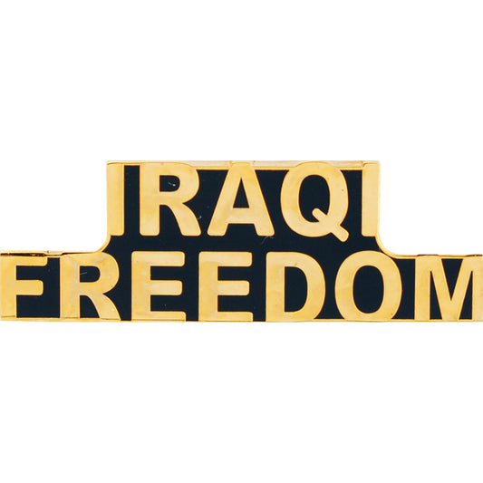 U.S. WAR ON TERROR & DESERT WARFARE, IRAQI FREED SCRIPT - Artwork, Expertly Designed PIN - 1.5"
