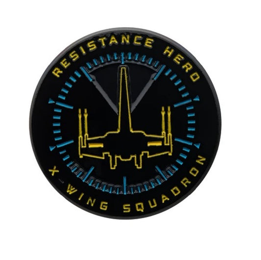 STAR WARS, RESISTANCE HERO PIN - Officially Licensed Star Wars X-Wing Squadron Glow-in-the-Dark Enamel Lapel Pin