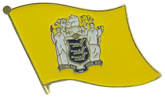 USA STATES, NEW JERSEY Flag - Original Artwork, Expertly Designed PIN - 1"