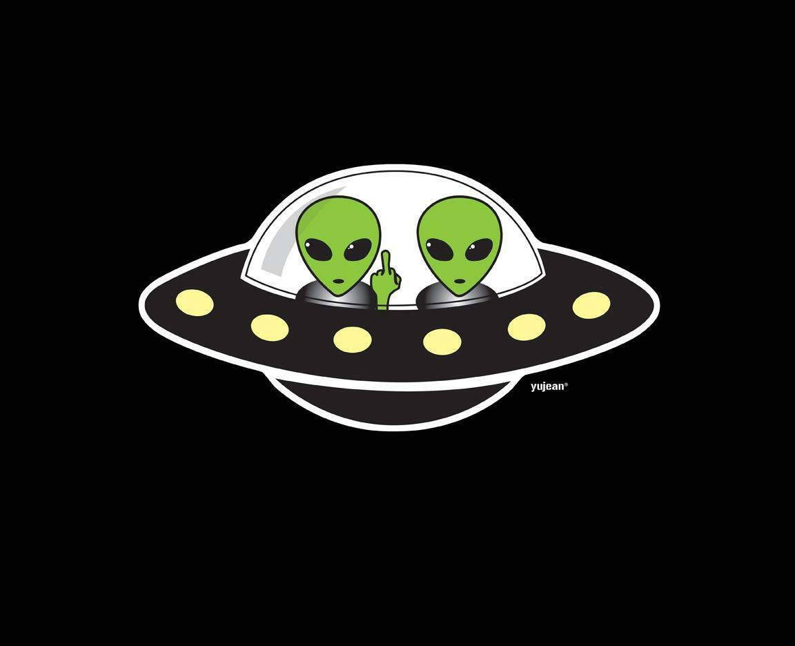 Alienated in Saucer Expertly Design Cotton TOTE Shopping BAG - 13" x 16" - Black