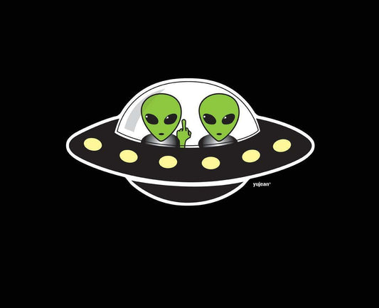 Alienated in Saucer Expertly Design Cotton TOTE Shopping BAG - 13" x 16" - Black