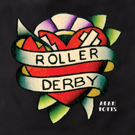 Adam Potts, Old Skool Tattoo Roller Derby Heart- Cotton TOTE Shopping BAG - 15" x 16" - Natural